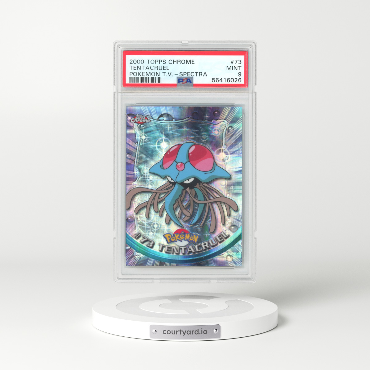 2000 Topps Chrome Pokemon T.V. #73 Tentacruel - Spectra (PSA 9 MINT)