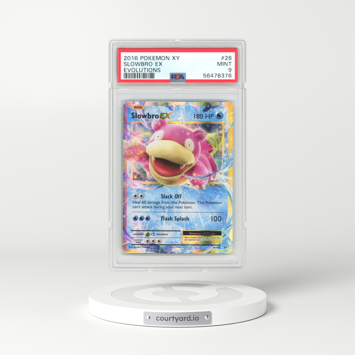 2016 Evolutions #26 Slowbro EX (PSA 9 MINT)