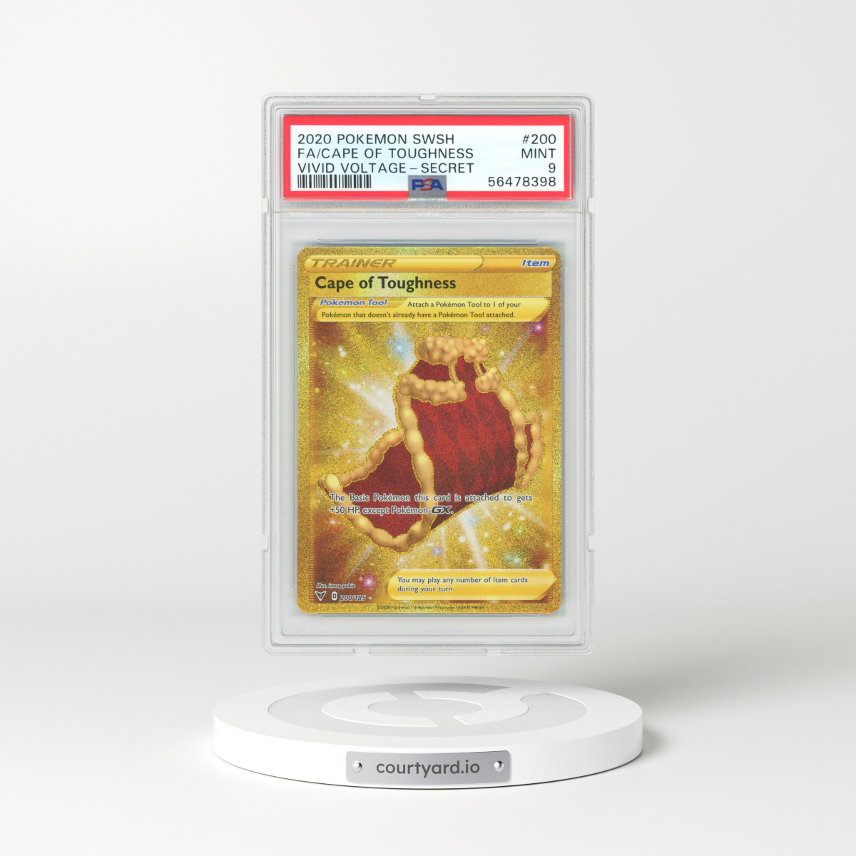 2020 Vivid Voltage #200 Cape of Toughness - Full Art Holo (PSA 9 MINT)