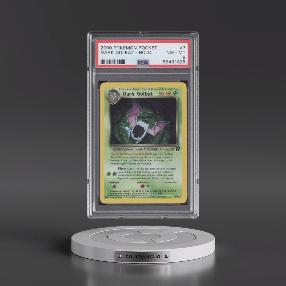 2000 Pokémon Rocket #7 Dark Golbat - Holo (PSA 8 NM-MT)