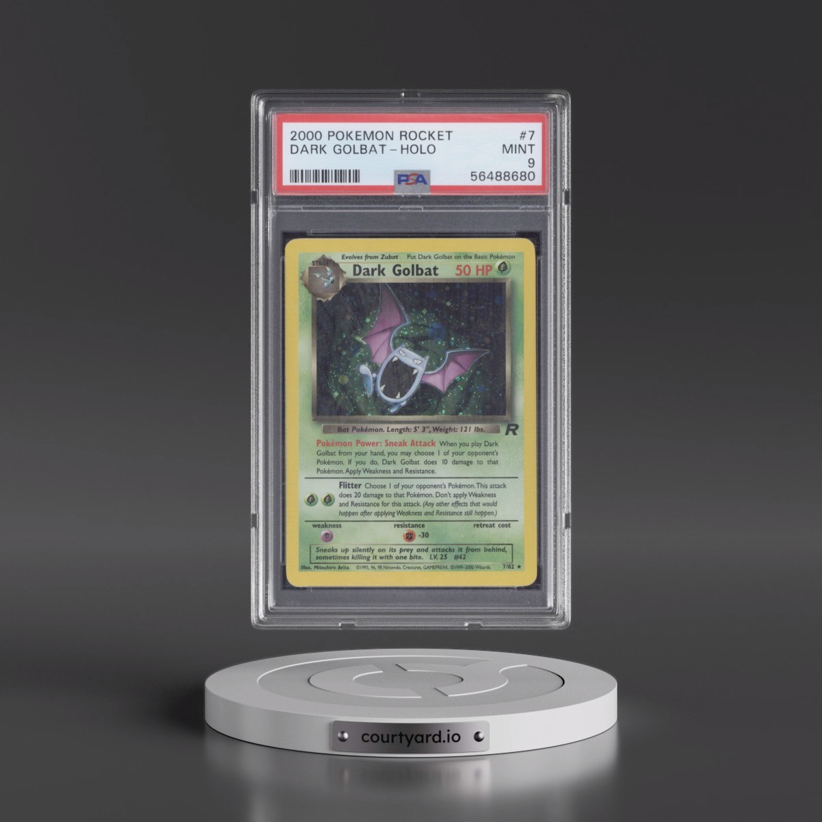 2000 Pokémon Rocket #7 Dark Golbat - Holo (PSA 9 MINT)
