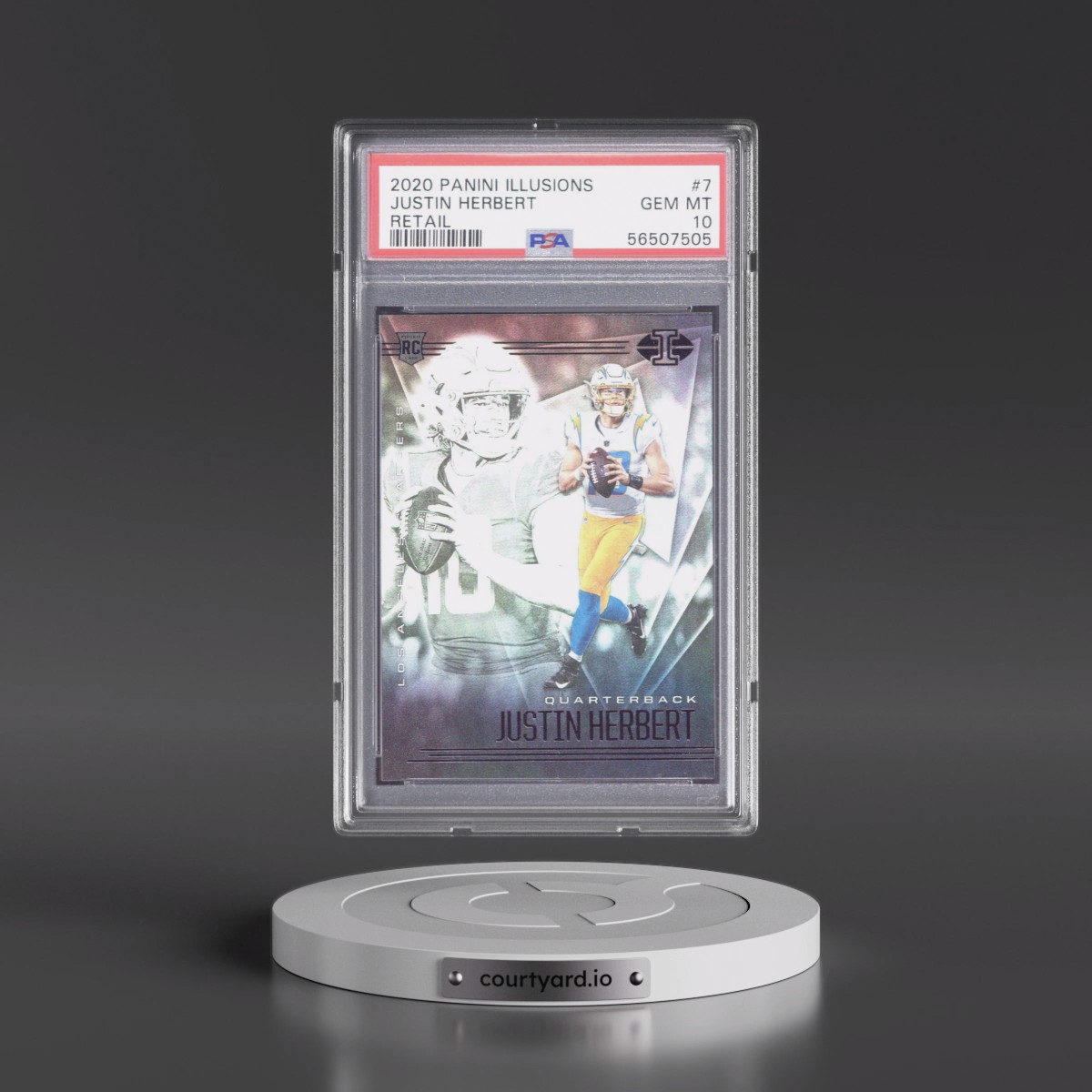 2020 Panini Illusions #7 Justin Herbert - Retail (PSA 10 GEM MINT)