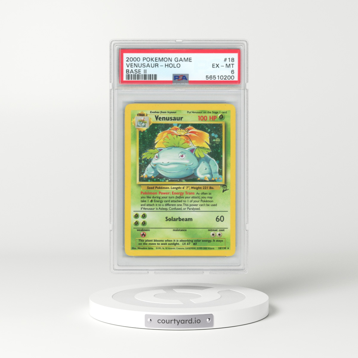 2000 Base Set 2 #18 Venusaur (PSA 6 EX-MT)