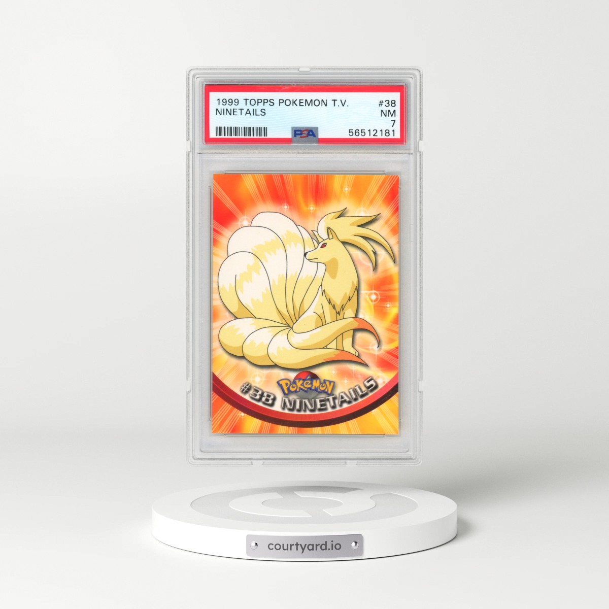 1999 Topps Pokémon TV #38 Ninetails (PSA 7 NM)