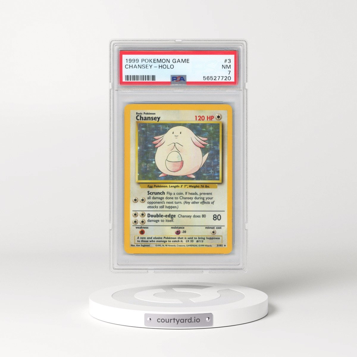 1999 Pokémon Game #3 Chansey - Holo (PSA 7 NM)