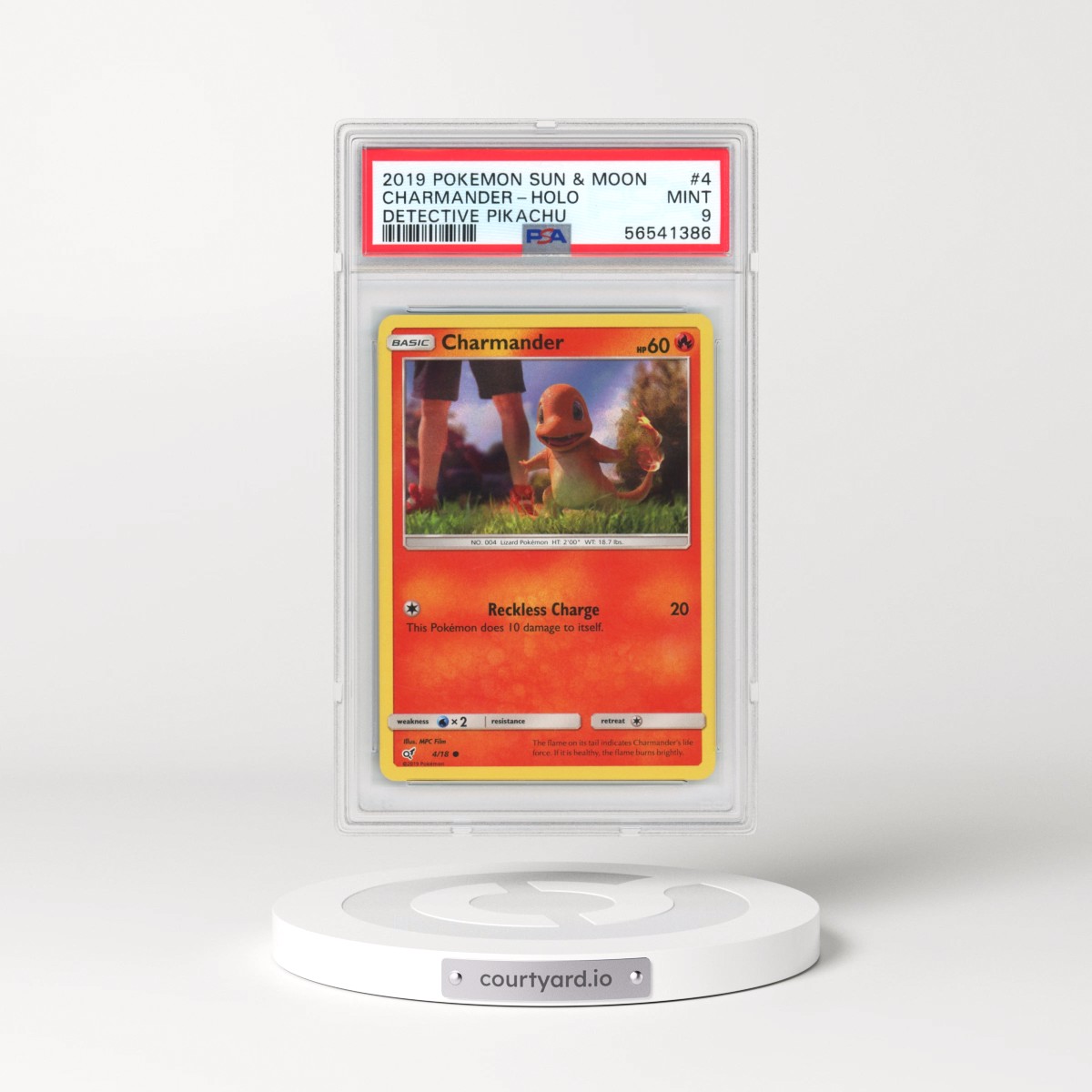 2019 Detective Pikachu #4 Charmander - Holo (PSA 9 MINT)