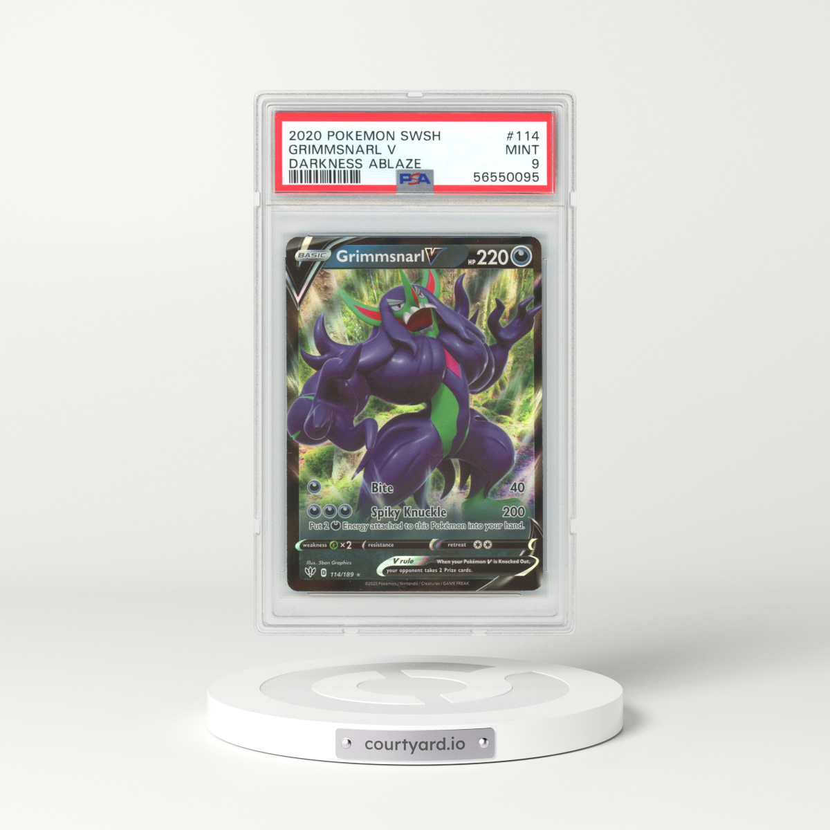 2020 Darkness Ablaze #114 Grimmsnarl V (PSA 9 MINT)