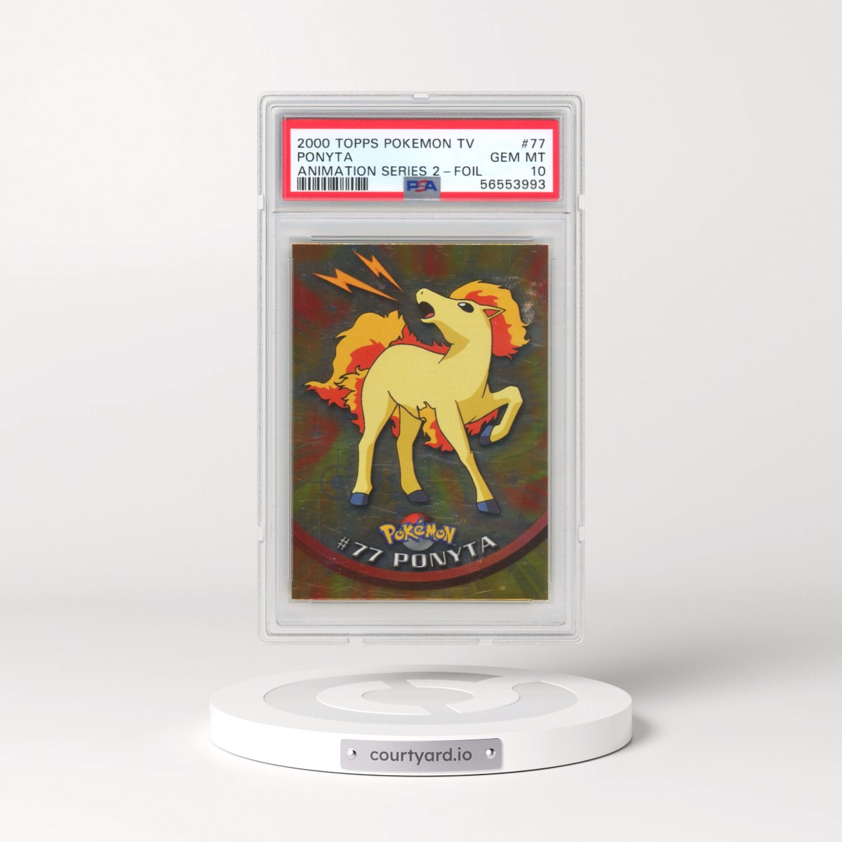 2000 Topps Pokémon TV Animation Series 2 #77 Ponyta - Foil (PSA 10 GEM MINT)