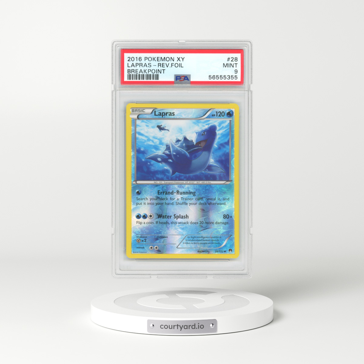 2016 BREAKPoint #28 Lapras - Holo (PSA 9 MINT)