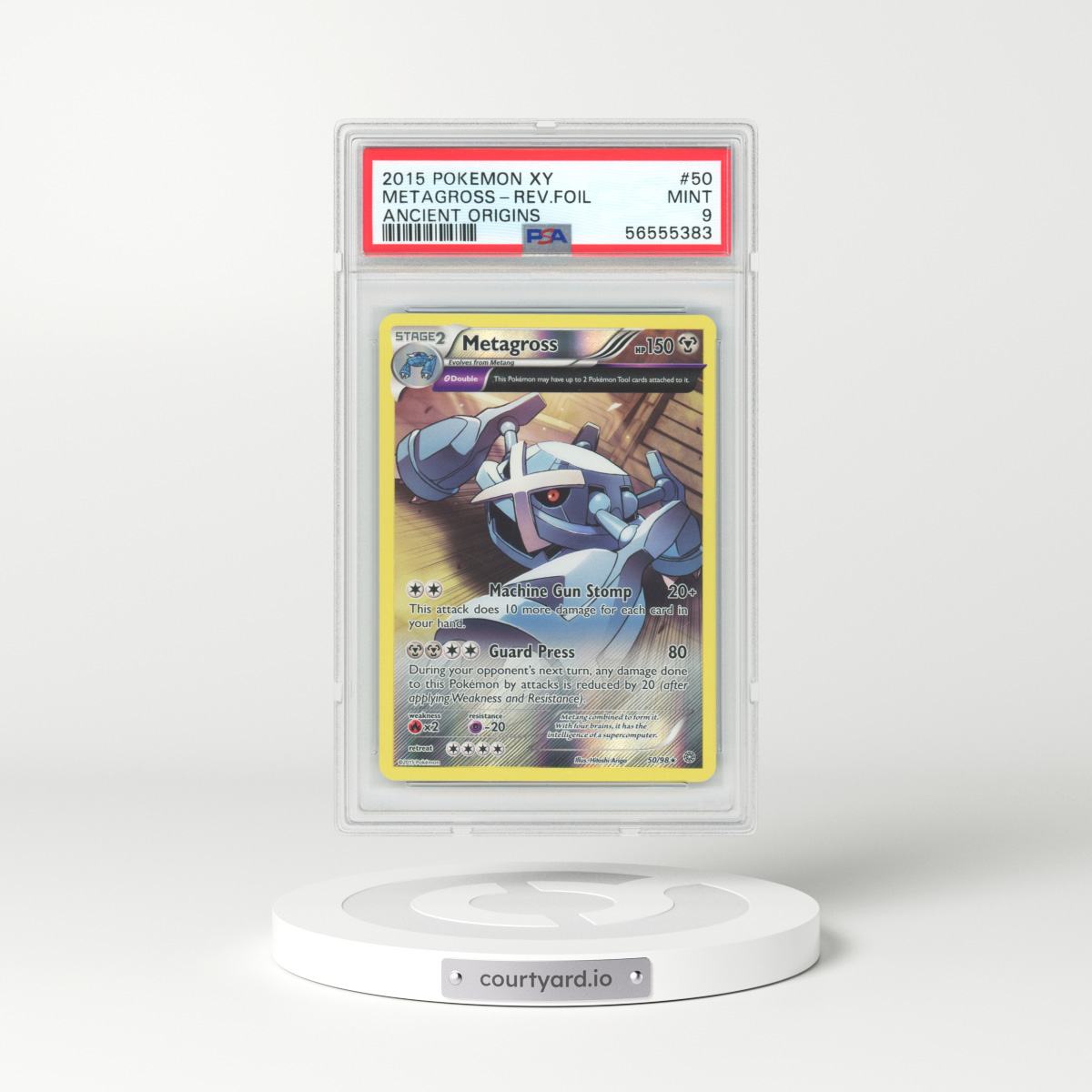 2015 Ancient Origins #50 Metagross - Full Art Holo (PSA 9 MINT)