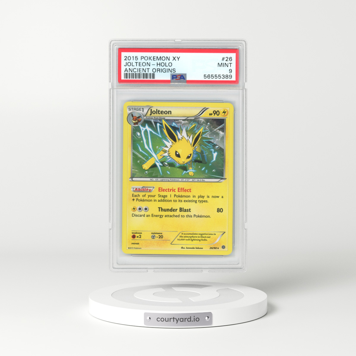 2015 Ancient Origins #26 Jolteon - Holo (PSA 9 MINT)