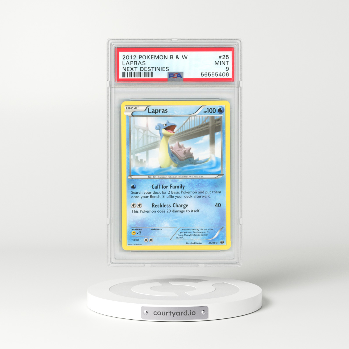2012 Next Destinies #25 Lapras (PSA 9 MINT)