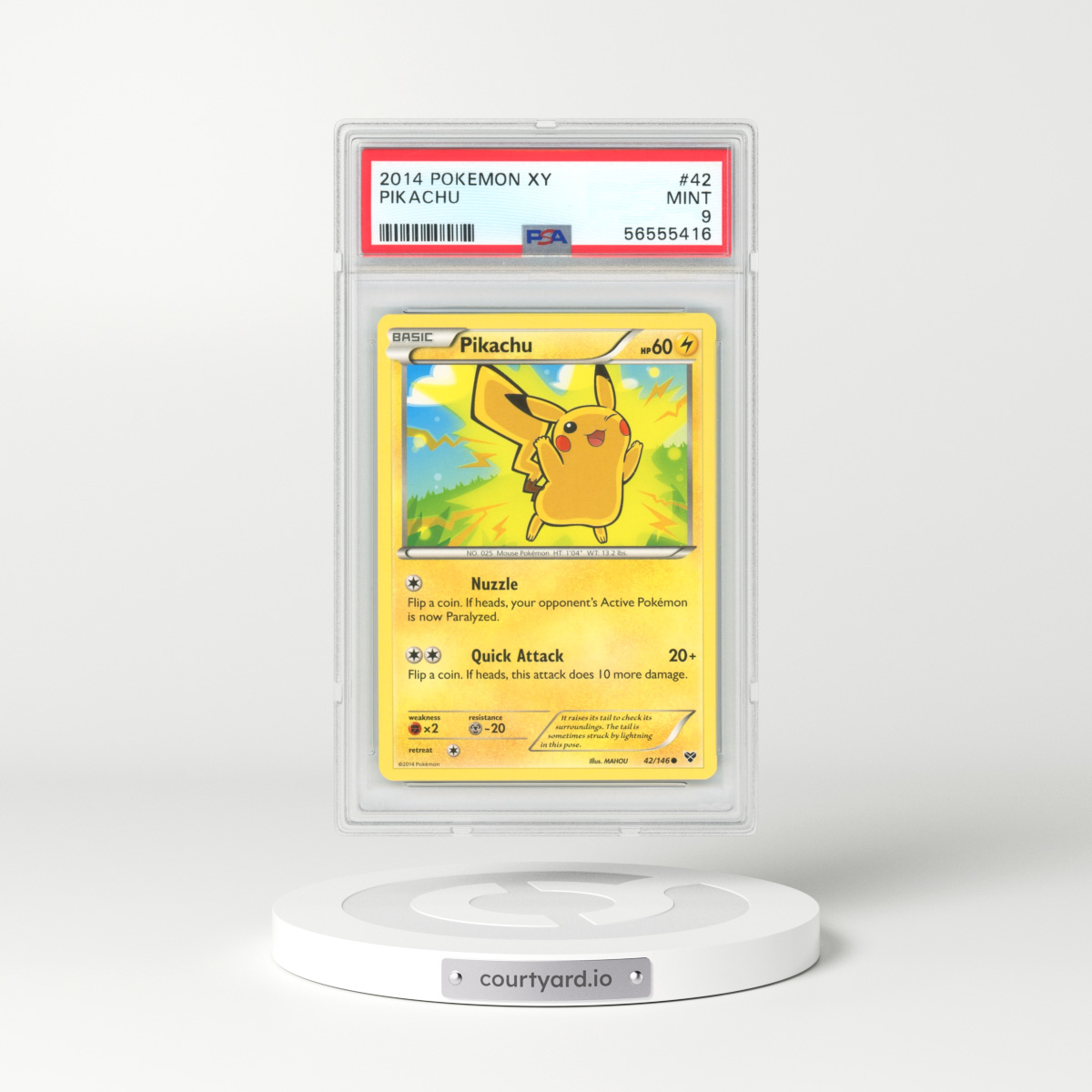 2014 XY #42 Pikachu (PSA 9 MINT)