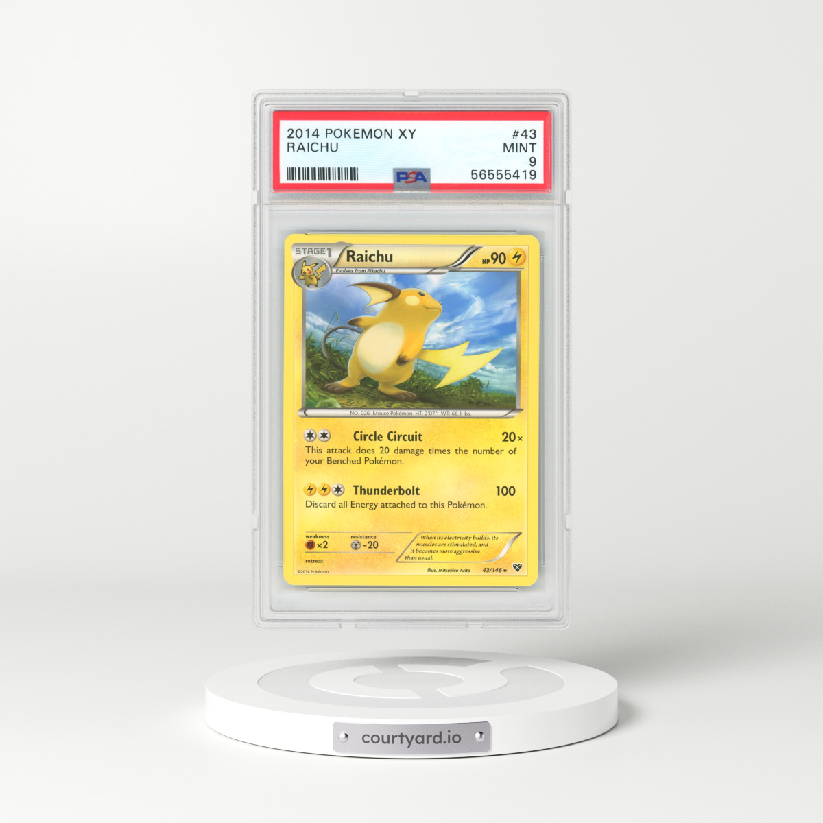 2014 XY #43 Raichu (PSA 9 MINT)