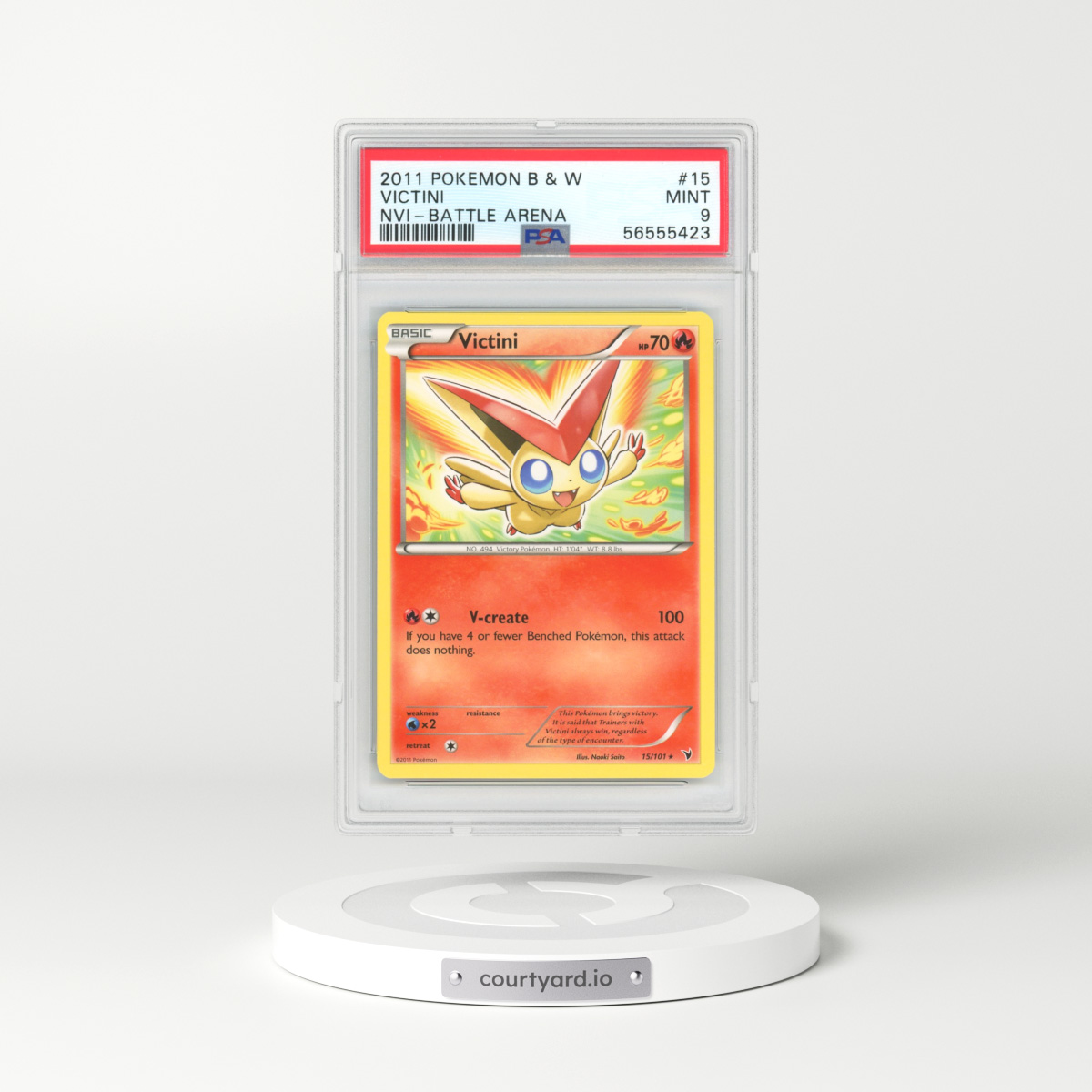 2011 Noble Victories #15 Victini (PSA 9 MINT)