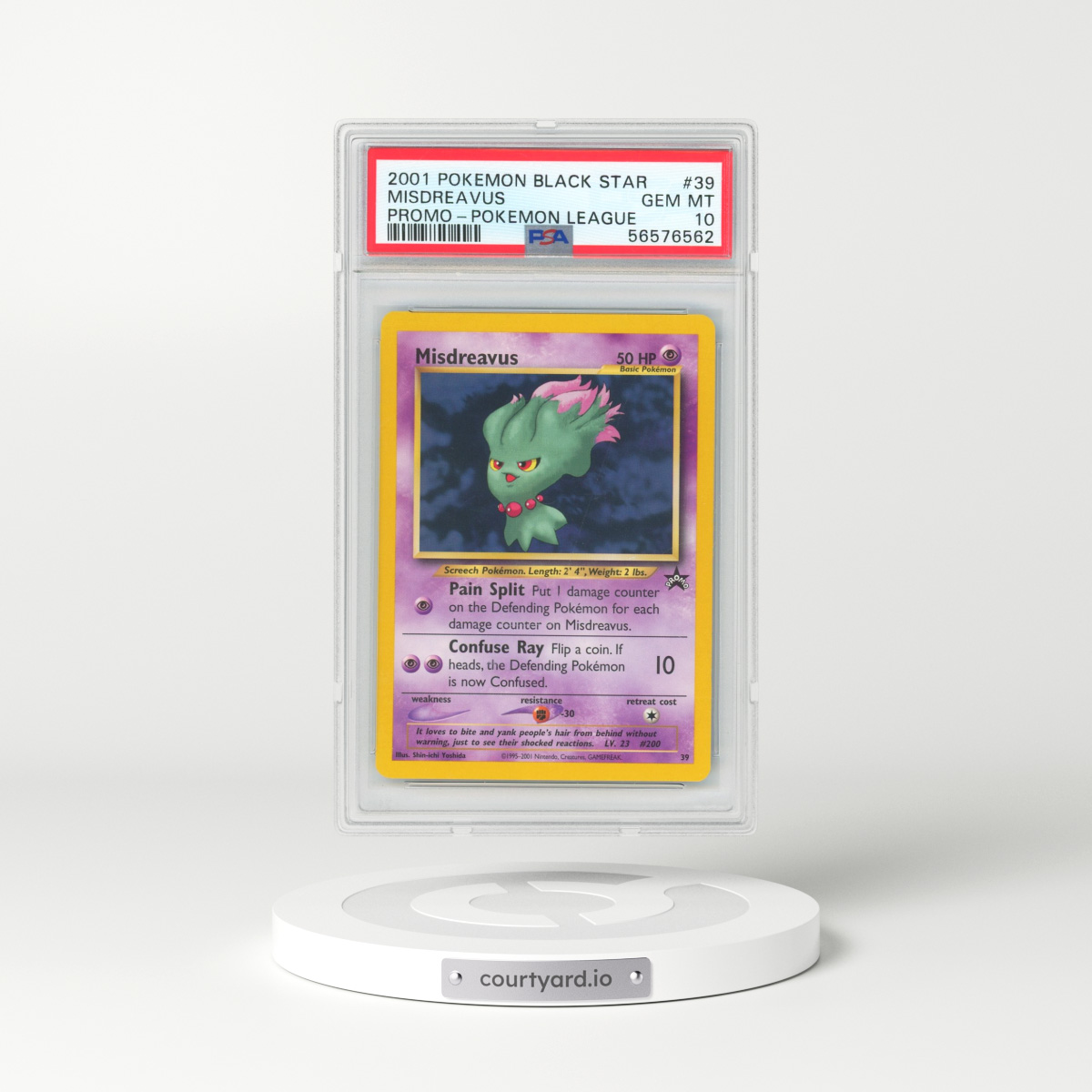 1999 Black Star Promos #39 Misdreavus - Pokémon League (PSA 10 GEM MINT)