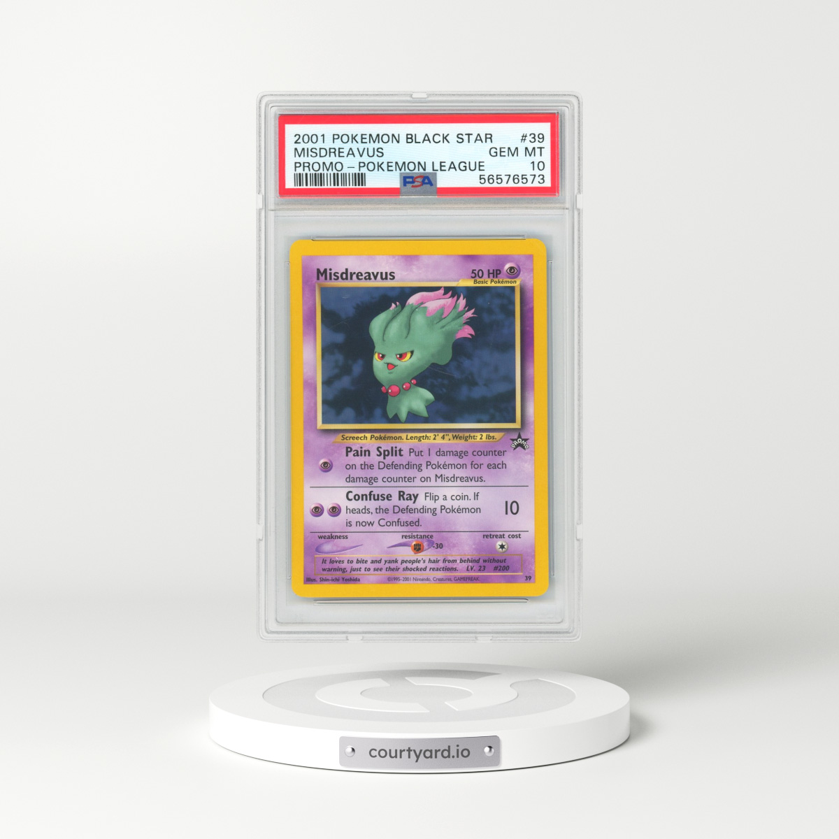 1999 Black Star Promos #39 Misdreavus - Pokémon League (PSA 10 GEM MINT)