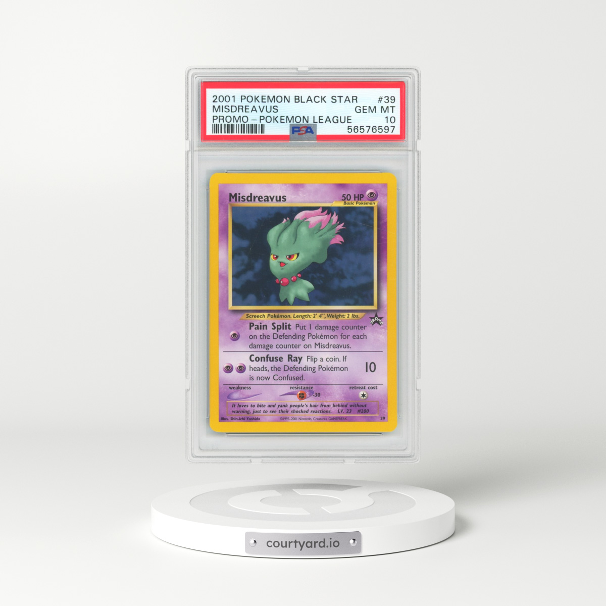 1999 Black Star Promos #39 Misdreavus - Pokémon League (PSA 10 GEM MINT)