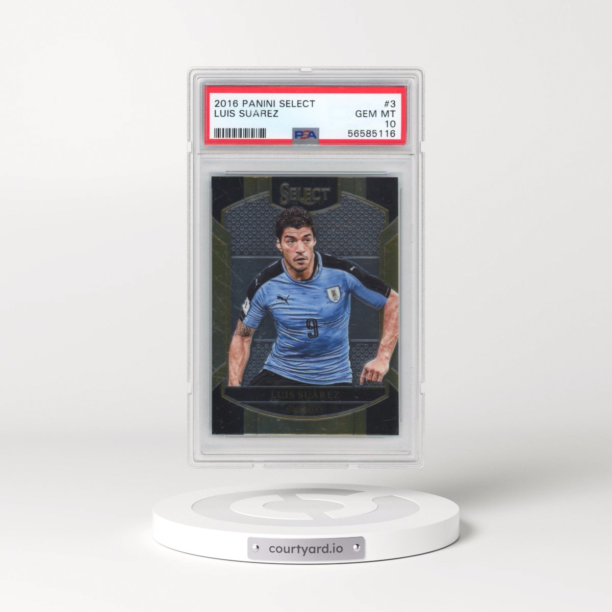 2016 Panini Select #3 Luis Suarez (PSA 10 GEM MINT)