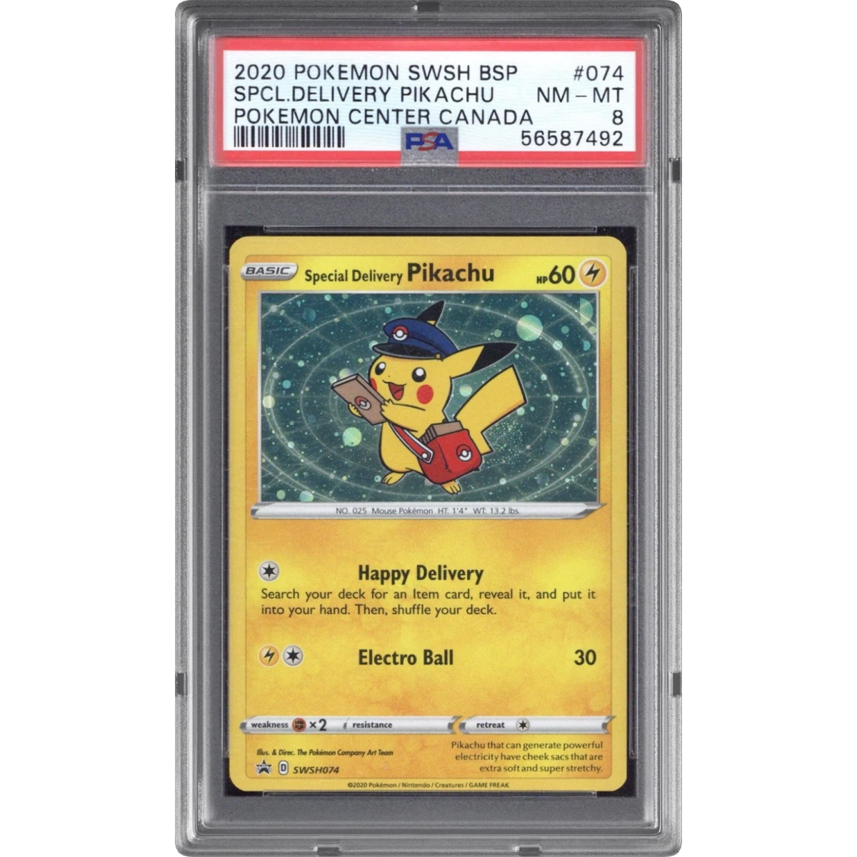 Special Delivery Pikachu card artwork