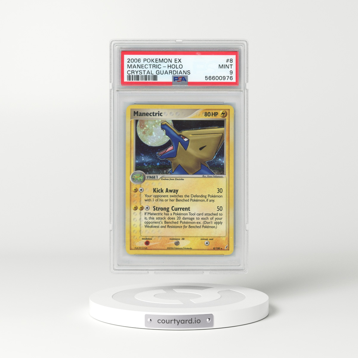 2006 Pokémon EX Crystal Guardians #8 Manectric - Holo (PSA 9 MINT)