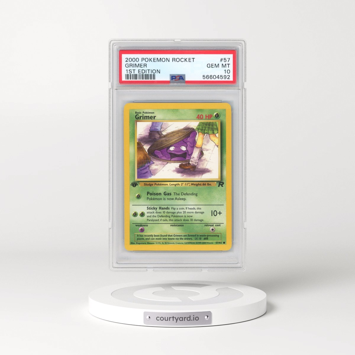 2000 Pokémon Rocket #57 Grimer - 1st Edition (PSA 10 GEM MINT)