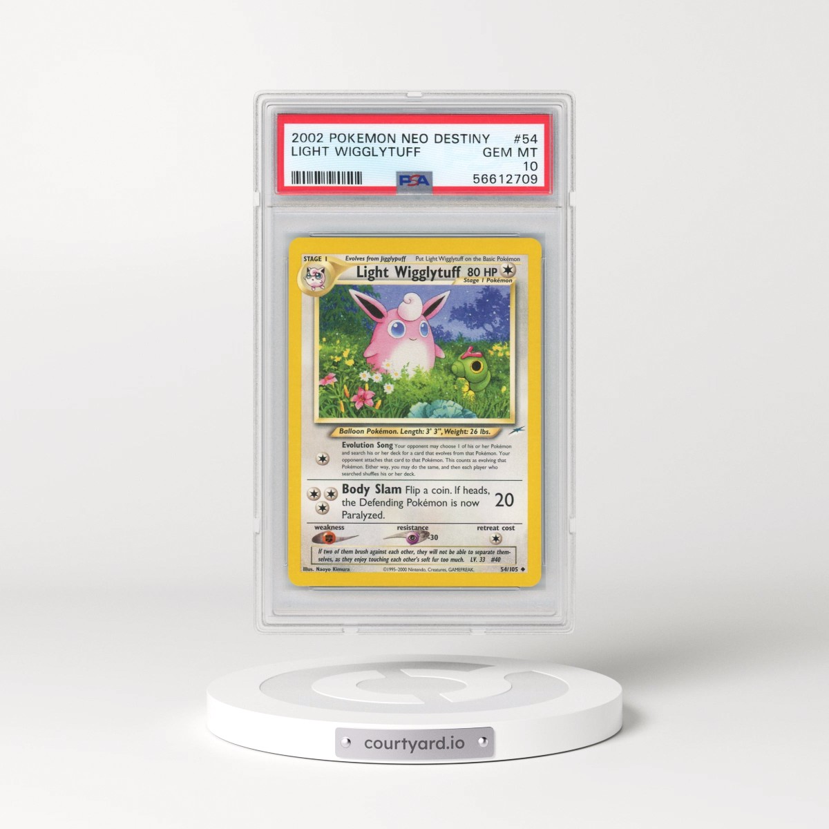 2002 Pokémon Neo Destiny #54 Light Wigglytuff (PSA 10 GEM MINT)