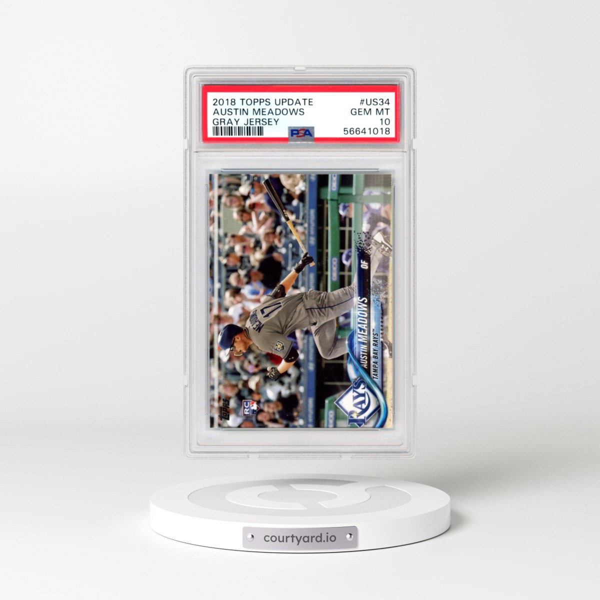 2018 Topps Update #US34 Austin Meadows - Gray Jersey (PSA 10 GEM MINT)