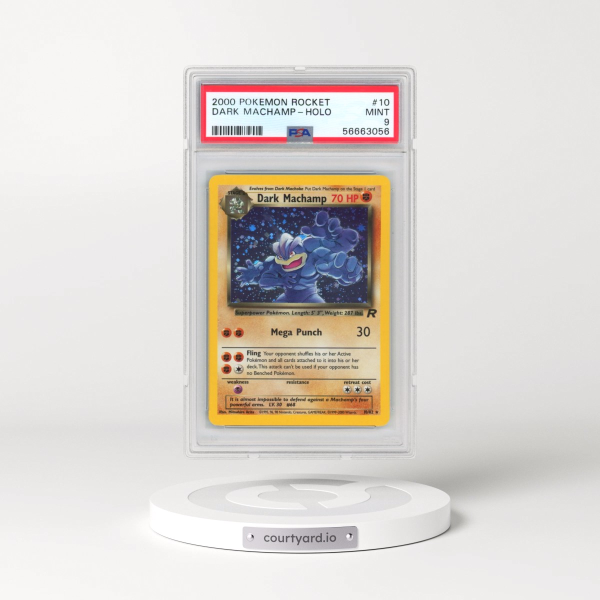2000 Pokémon Rocket #10 Dark Machamp - Holo (PSA 9 MINT)