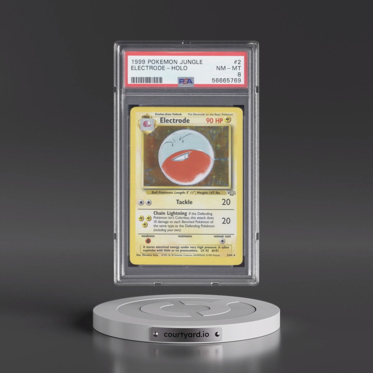 1999 Pokémon Jungle #2 Electrode - Holo (PSA 8 NM-MT)