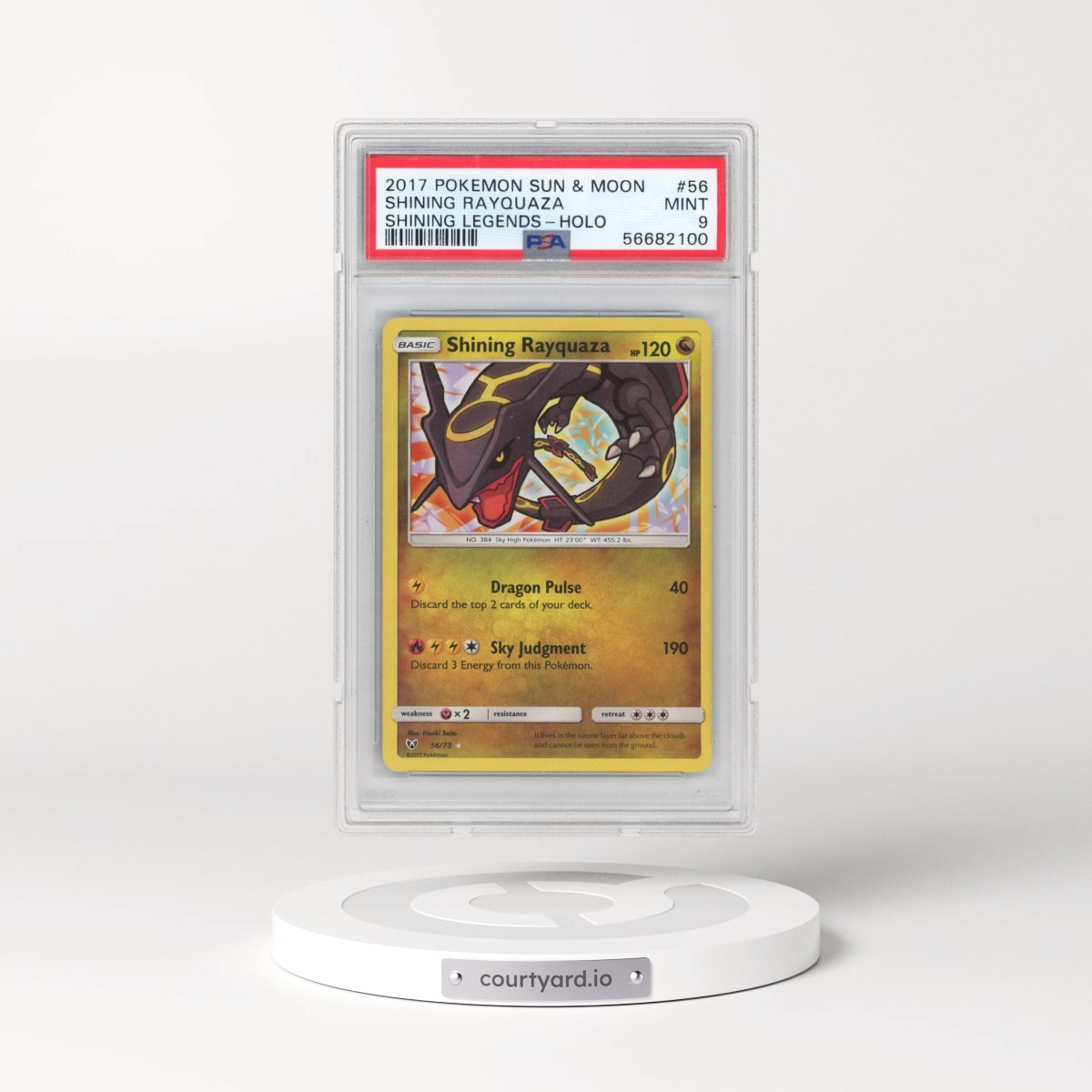 2017 Pokémon Sun & Moon Shining Legends #56 Shining Rayquaza - Holo Holo (PSA 9 MINT)