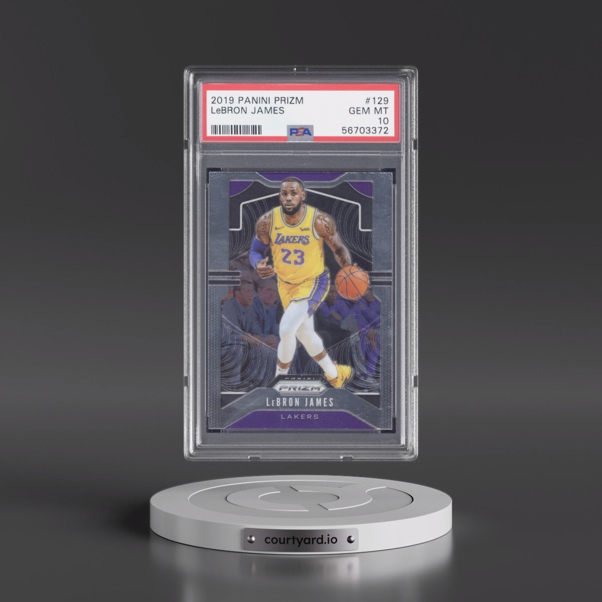 2019 Panini Prizm #129 LeBron James (PSA 10 GEM MINT)