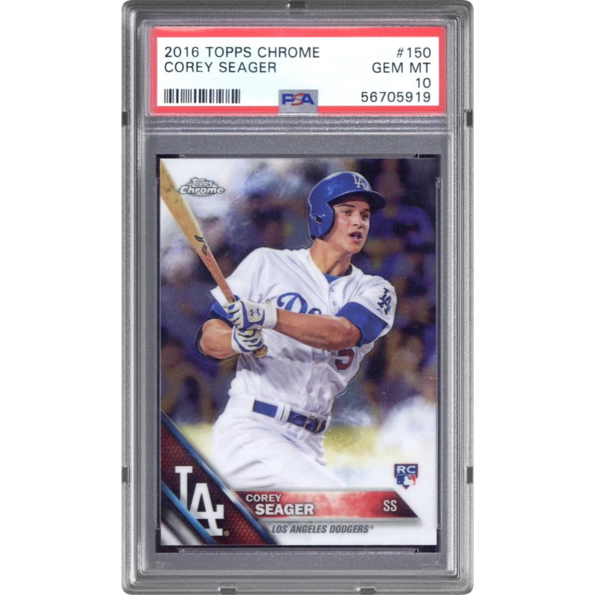 2016 Topps Chrome #150 Corey Seager (PSA 10 GEM MINT)