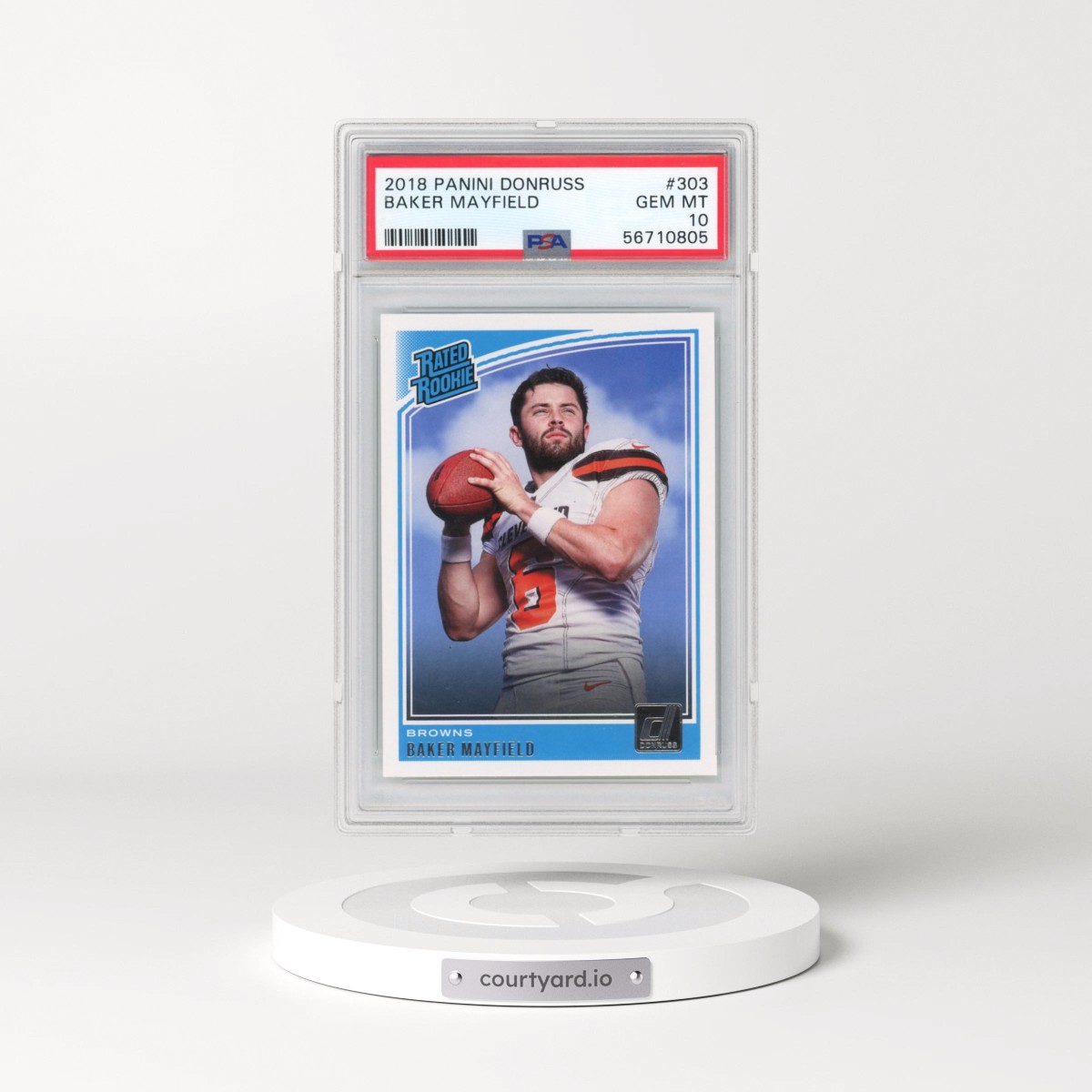 2018 Panini Donruss #303 Baker Mayfield (PSA 10 GEM MINT)