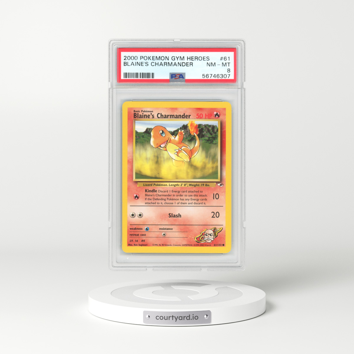 2000 Gym Heroes #61 Blaine's Charmander (PSA 8 NM-MT)