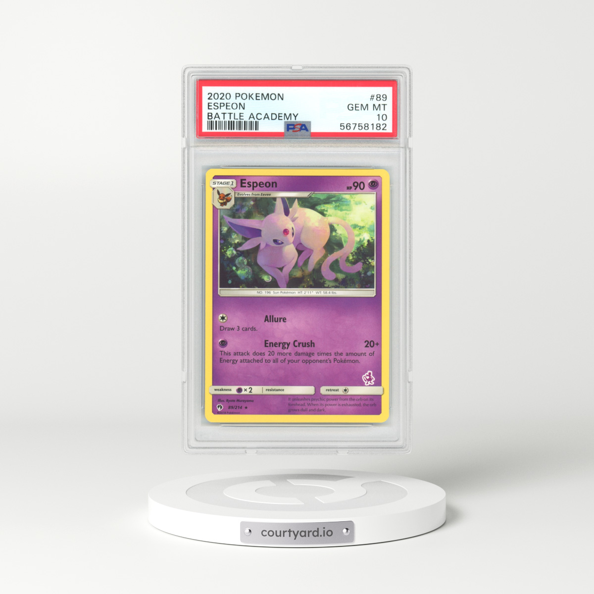 2020 Battle Academy #89 Espeon (PSA 10 GEM MINT)