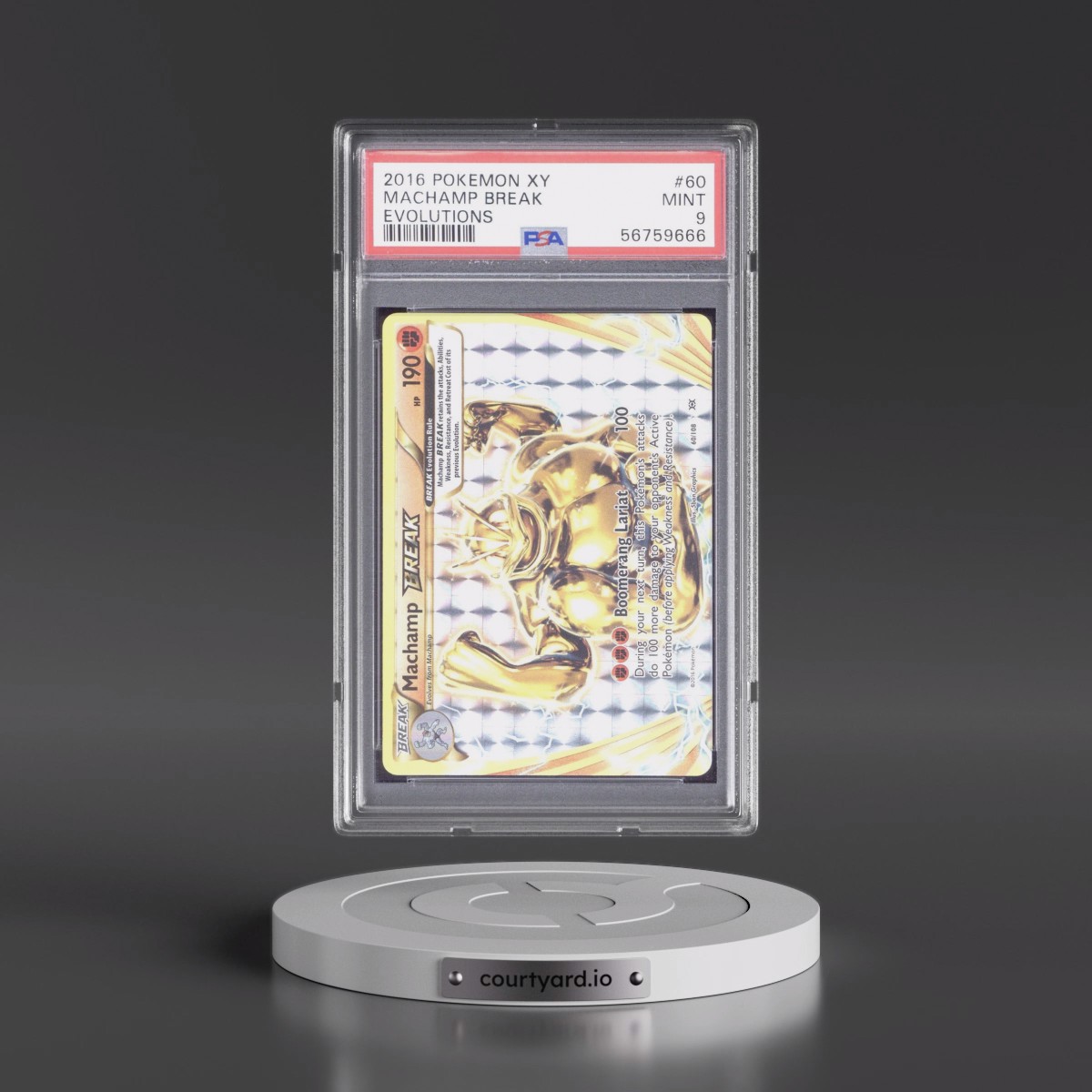 2016 Pokémon XY Evolutions #60 Machamp Break (PSA 9 MINT)