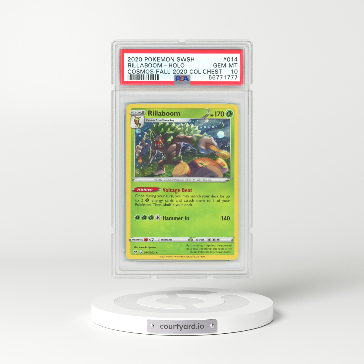2020 Sword & Shield Promos #14 Rillaboom - Holo (PSA 10 GEM MINT)