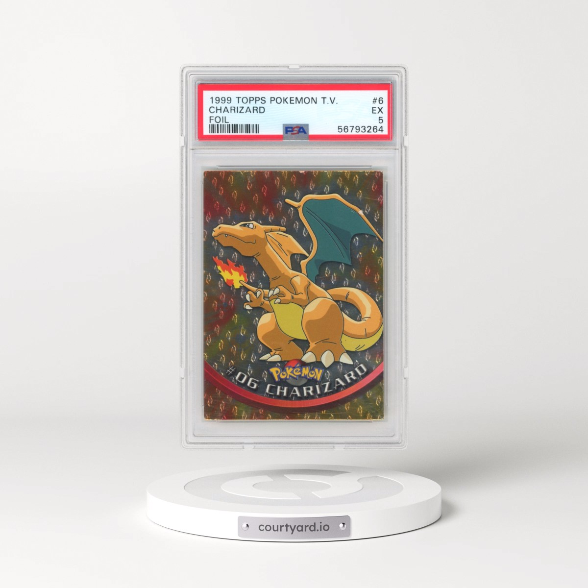 1999 Topps Pokémon TV #6 Charizard - Foil (PSA 5 EX)