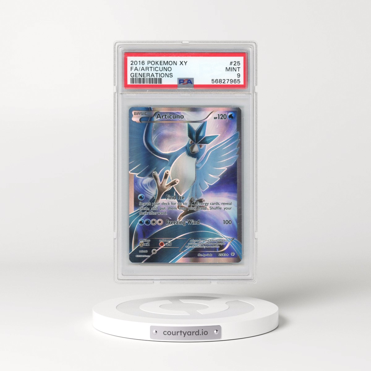 2016 Pokémon XY Generations #25 Articuno - Full Art (PSA 9 MINT)