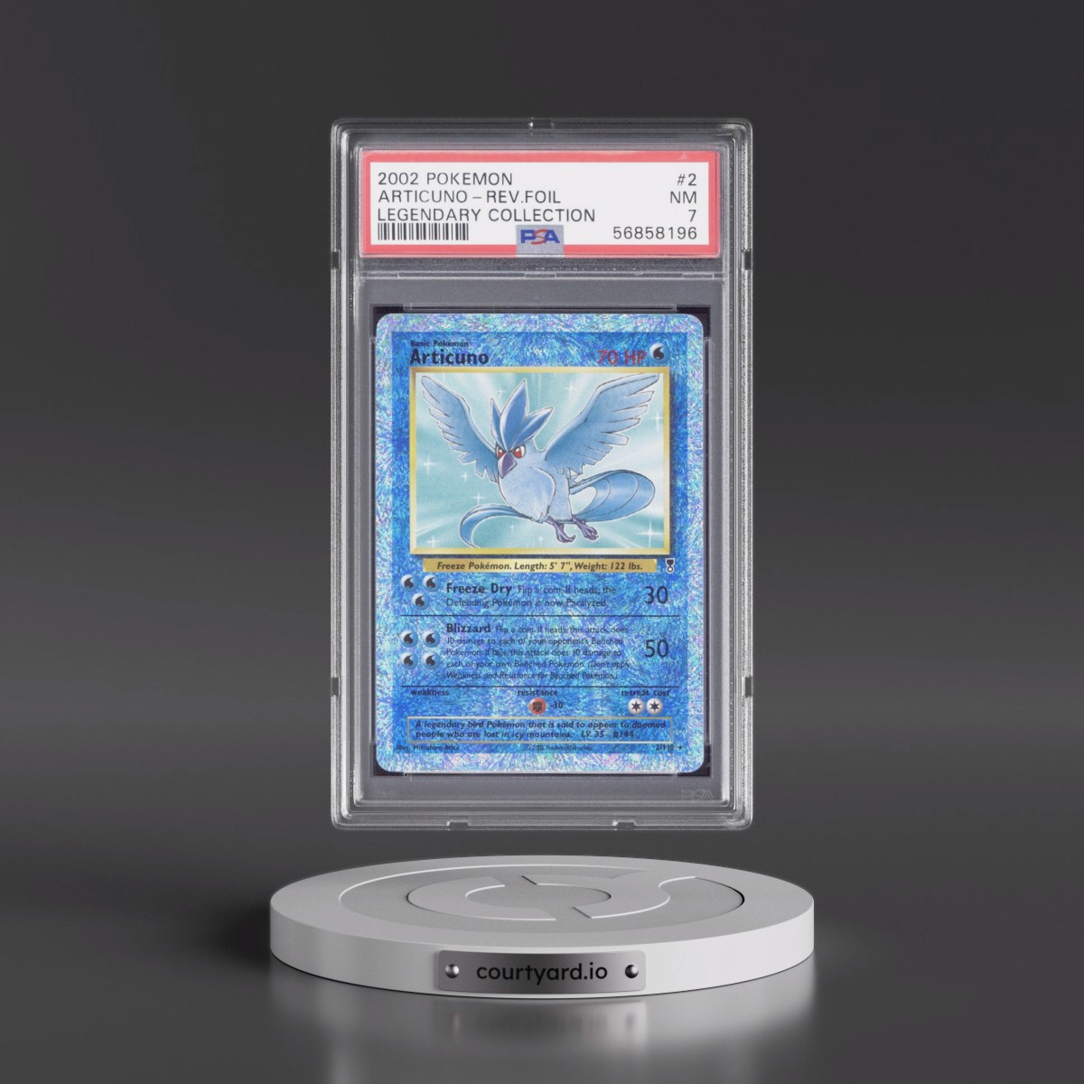 2002 Pokémon Legendary Collection #2 Articuno - Reverse Foil (PSA 7 NM)