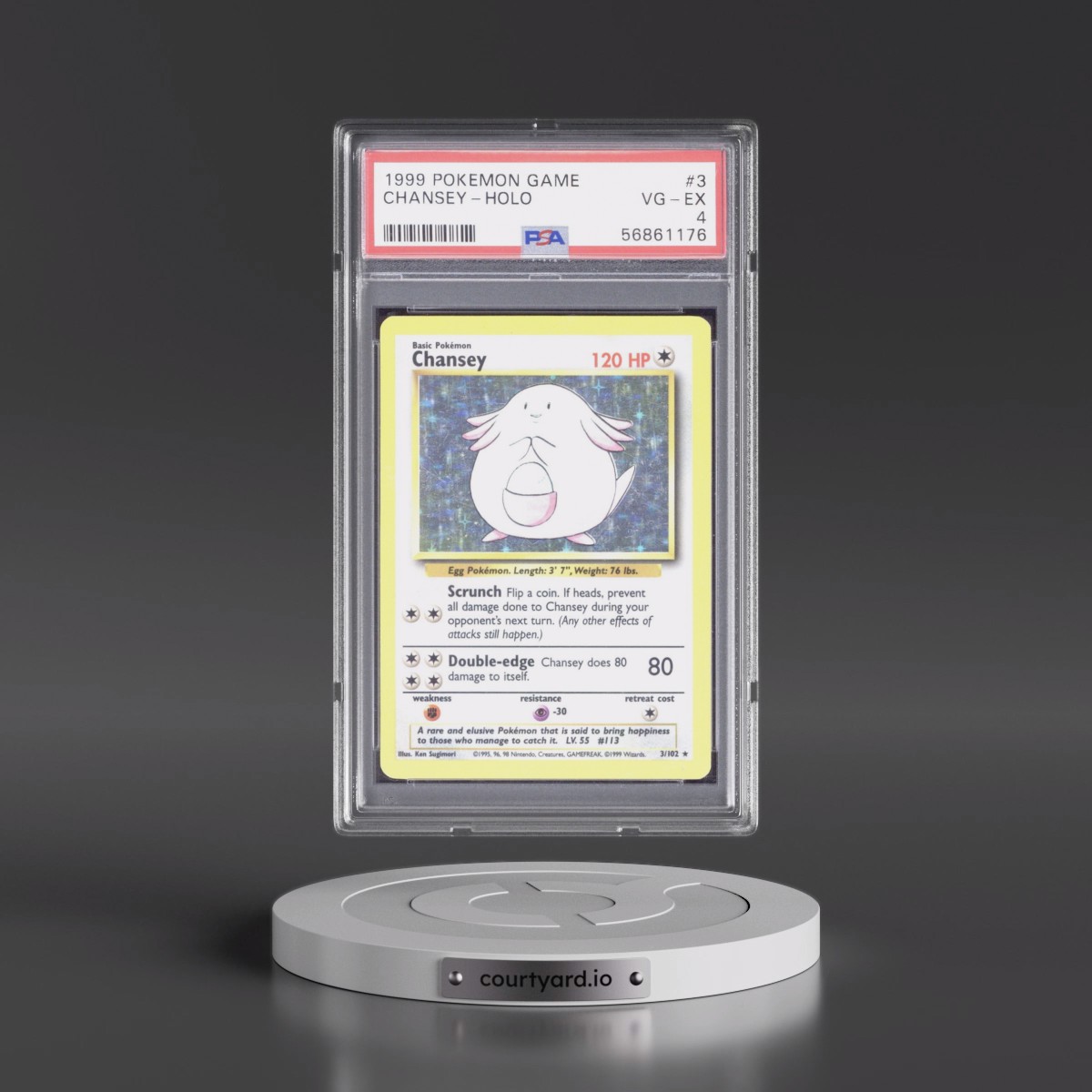 1999 Pokémon Game #3 Chansey - Holo (PSA 4 VG-EX)