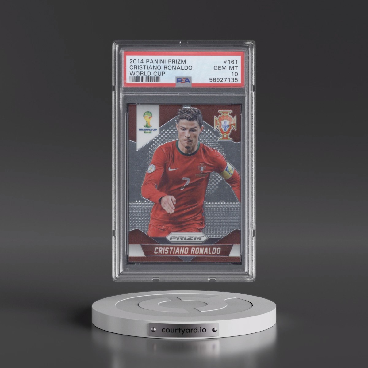 2014 Panini Prizm World Cup #161 Cristiano Ronaldo (PSA 10 GEM MINT)