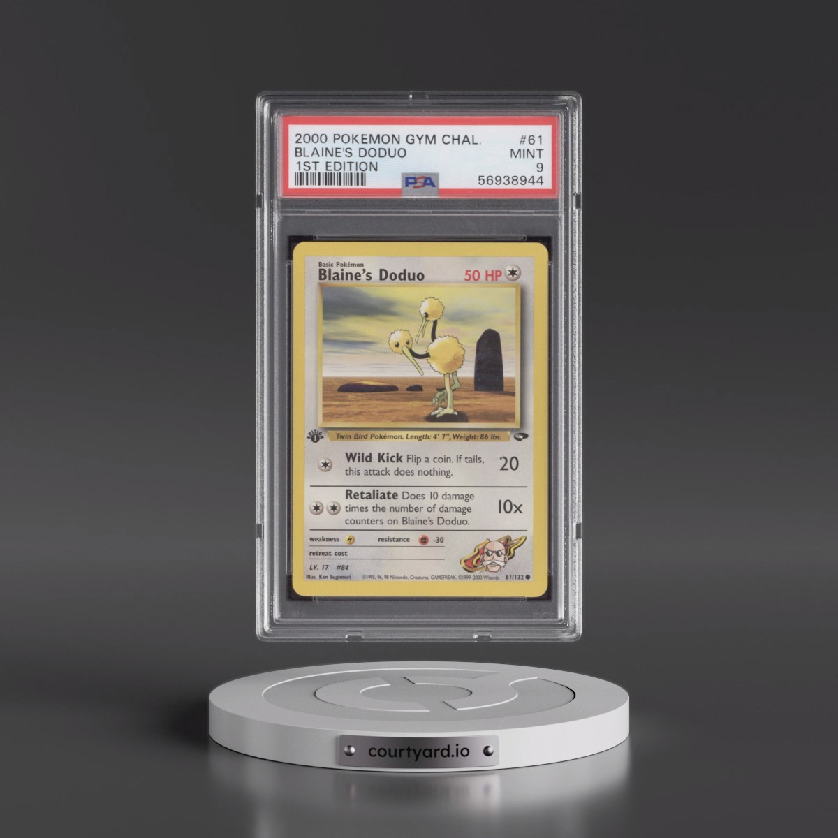 2000 Pokémon Gym Challenge #61 Blaine's Doduo - 1st Edition (PSA 9 MINT)