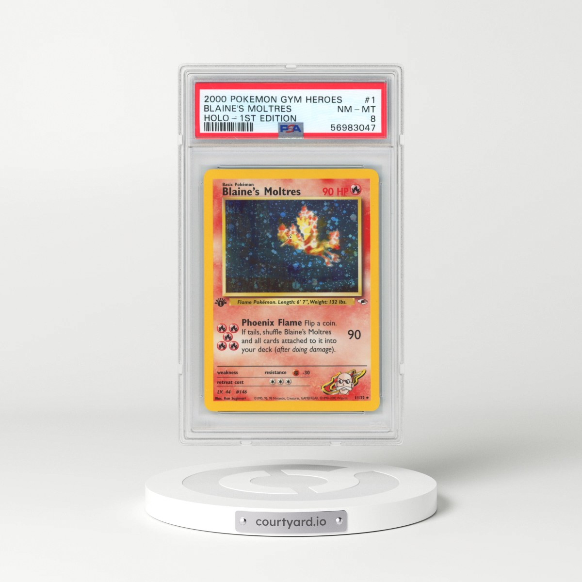 2000 Pokémon Gym Heroes #1 Blaine's Moltres - 1st Edition Holo (PSA 8 NM-MT)