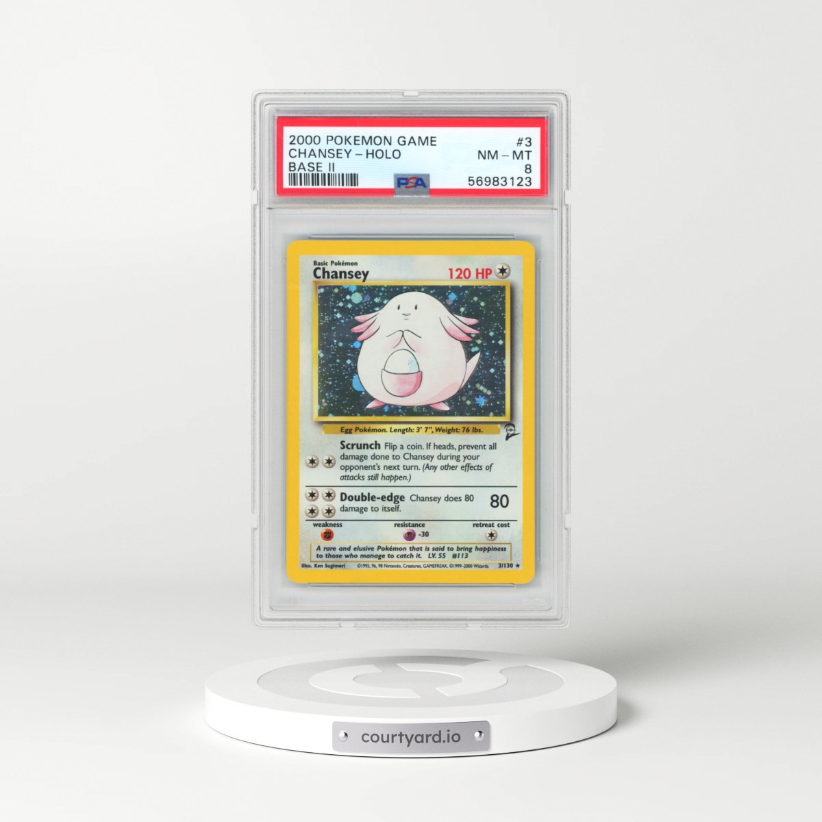 2000 Pokémon Game Base II #3 Chansey - Holo (PSA 8 NM-MT)