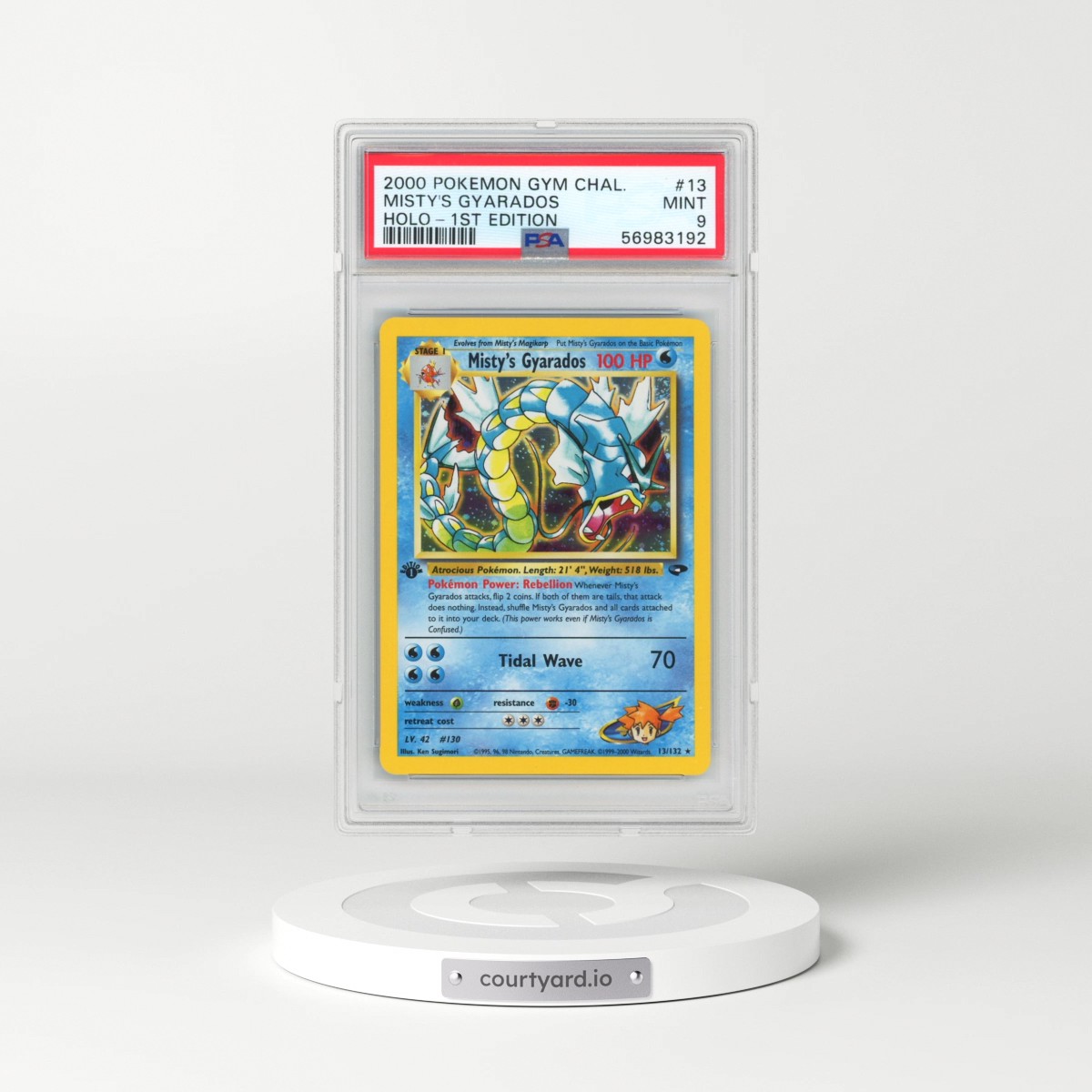 2000 Pokémon Gym Challenge #13 Misty's Gyarados - 1st Edition Holo (PSA 9 MINT)