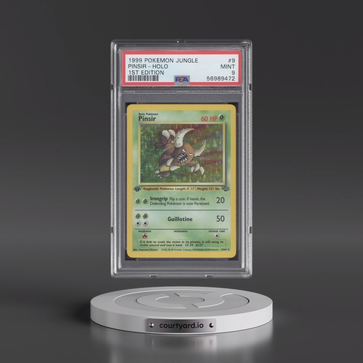 1999 Pokémon Jungle #9 Pinsir - 1st Edition Holo (PSA 9 MINT)