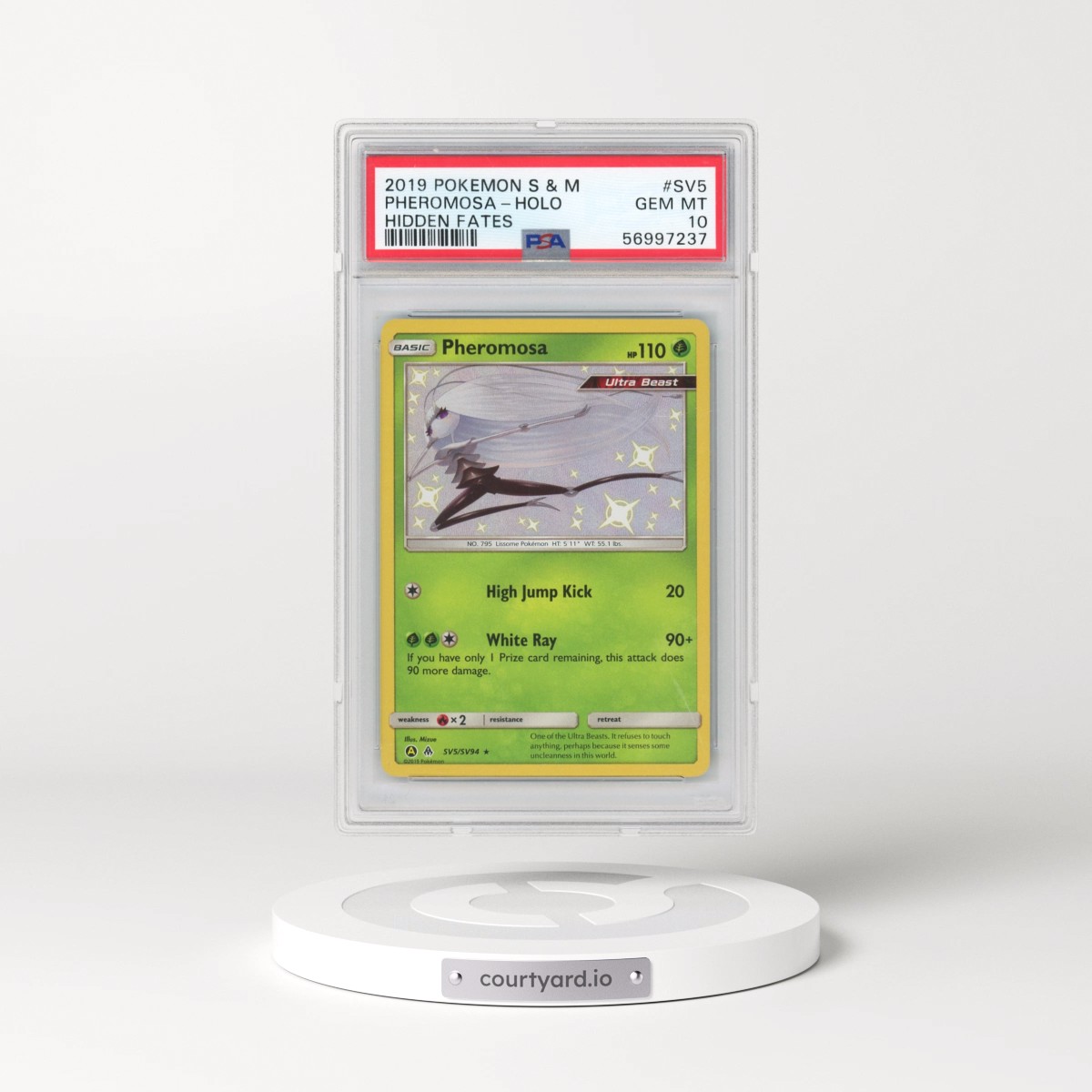 2019 Pokémon Sun & Moon Hidden Fates #SV5 Pheromosa - Holo (PSA 10 GEM MINT)
