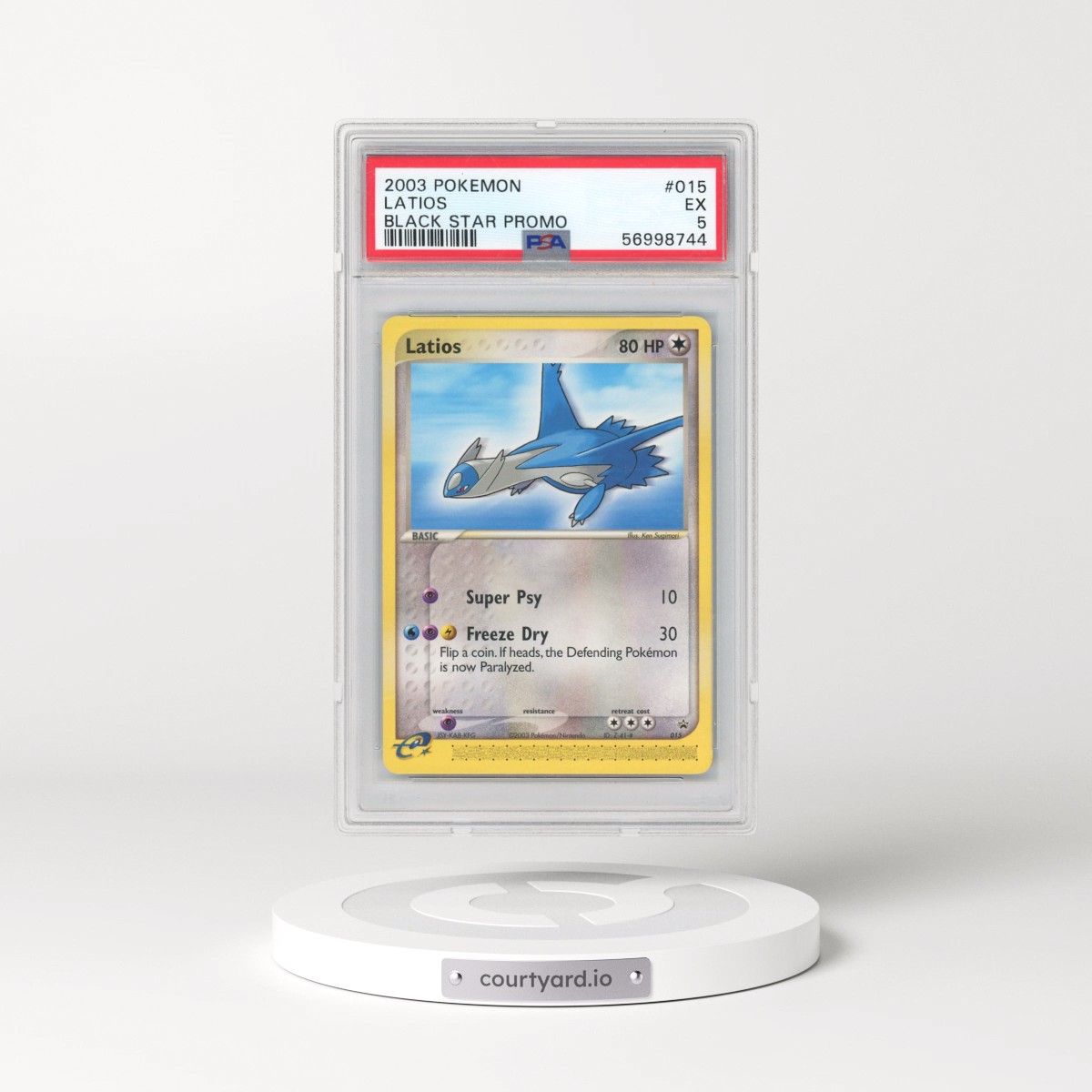 2003 Pokémon Black Star Promo #015 Latios (PSA 5 EX)